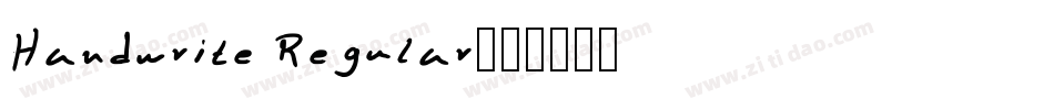 Handwrite Regular字体转换